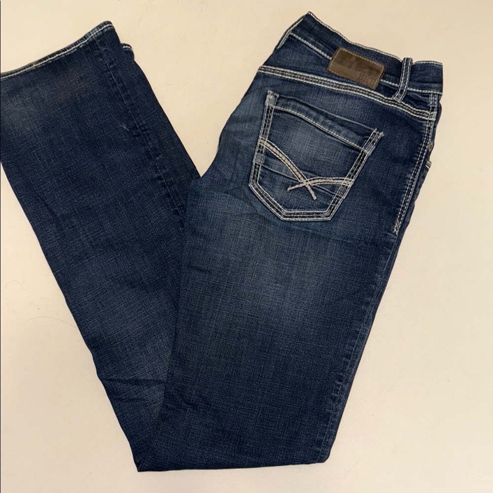 Buckle Blue Straight Leg Jeans Classic Denim